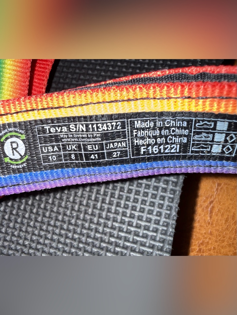 Teva Original Universal Gradiate Rainbow Sandals Women’s Size 10 EU 41 - Picture 8 of 9